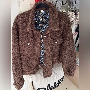 POL Chocolate Teddy Jacket